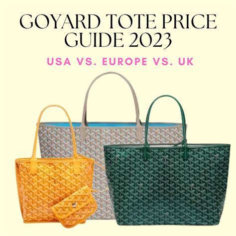 Goyard Tote Price Guide 2022 .